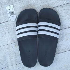 adidas Black and White Slide Sandals